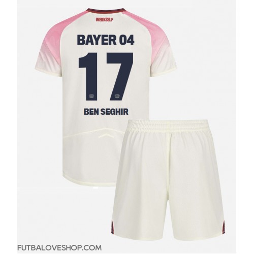 Dres Bayer Leverkusen Eliesse Ben Seghir #17 Preč pre deti 2025-26 Krátky Rukáv (+ trenírky)